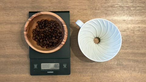 Browse Free HD Images of Wooden Table With A Scale And Pour Over Coffee