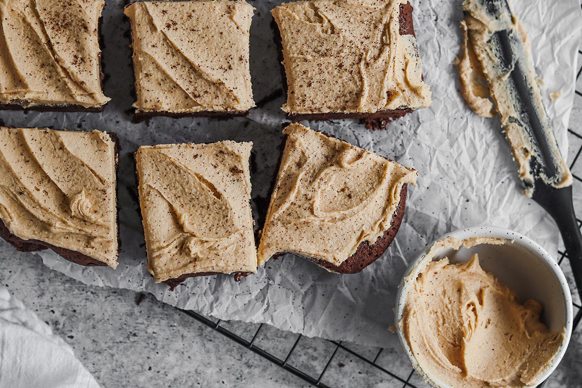 Espresso Brownies with Coffee Frosting
