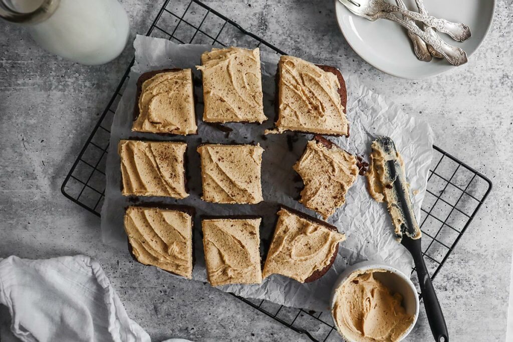 Espresso Brownies with Coffee Frosting