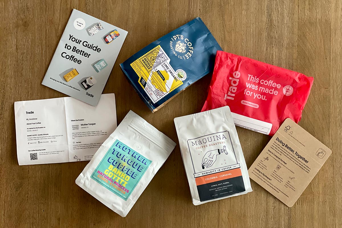 Overview of Trade Coffee subscription deliveries