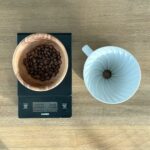 Hario v60 + coffee beans for v60 4:6 Method Pour Over from Tetsu Kasuya