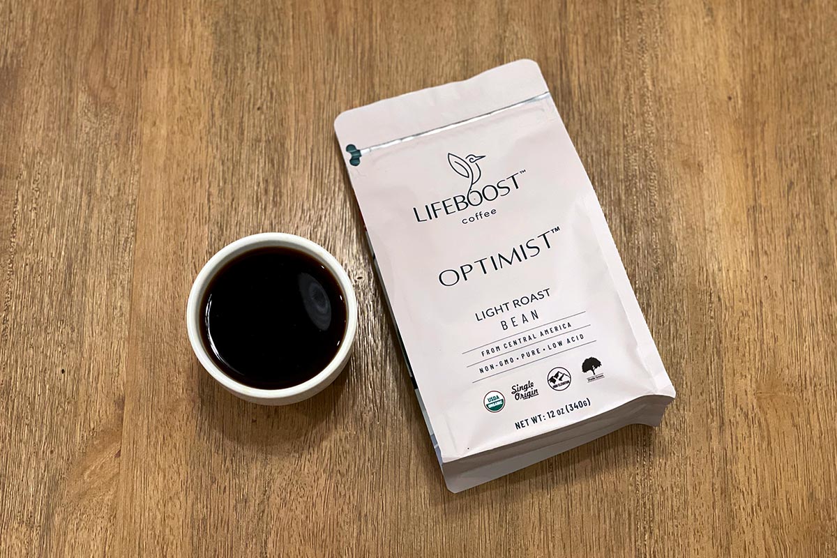 Optimist Light Roast from Lifeboost Coffee
