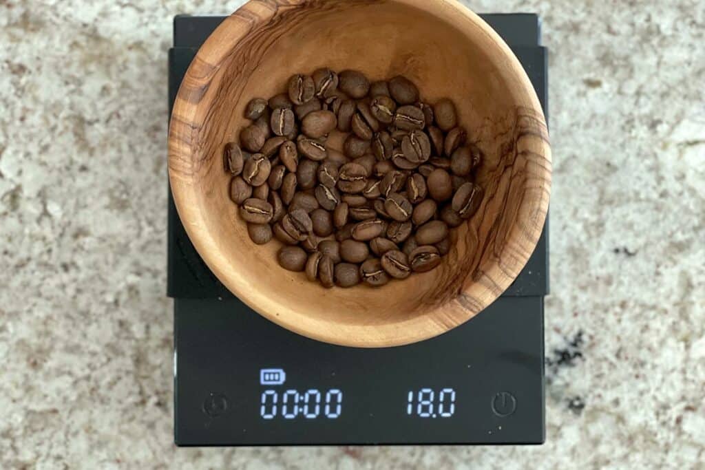 Coffee Bean Measuring Bowl to scale your coffe beans
