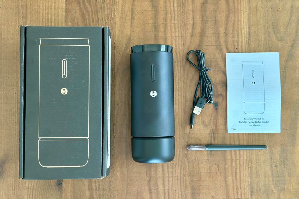 TIMEMORE Whirly Portable Electric Grinder - What's in the Box