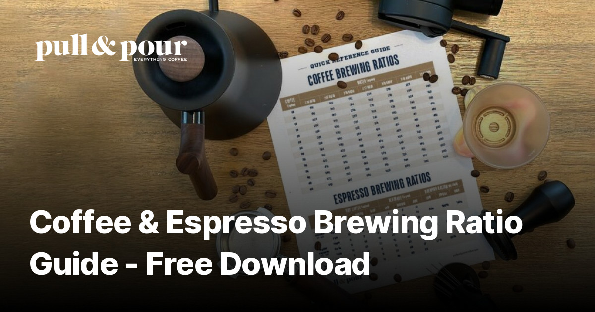 Coffee & Espresso Brewing Ratio Guide - Free Download